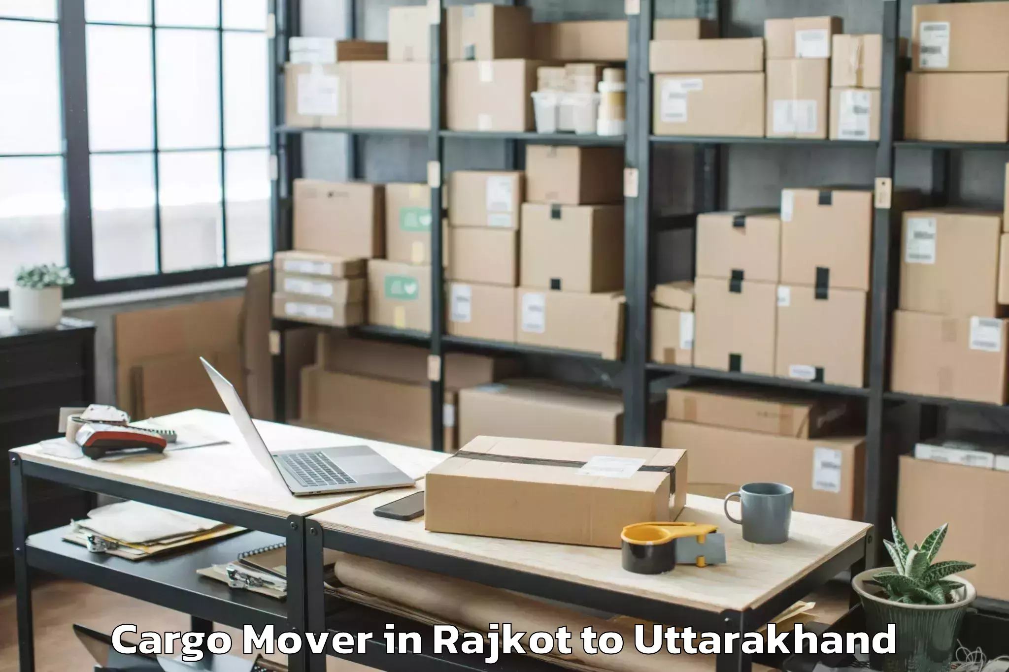 Hassle-Free Rajkot to Dwarahat Cargo Mover